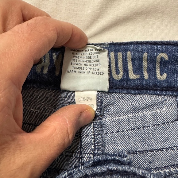 HYDRAULIC Vintage Denim Women's Distressed Cropped Blue Jeans Size Tag: 17/18 - Picture 9 of 16